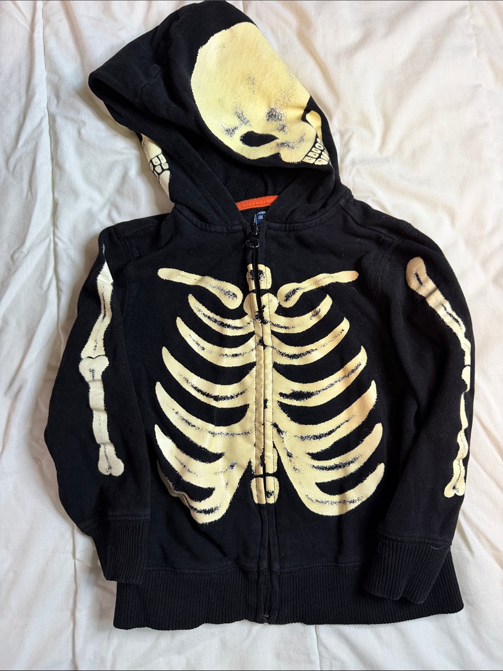 Old Navy Black Kids Hoodie with Coral Trim